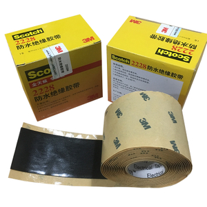 3M 2228 Scotch Rubber Adhesive Tape Pita Isolasi Tahan Air Kustom Untuk Penyegelan Tahan Air Kabel Tanah